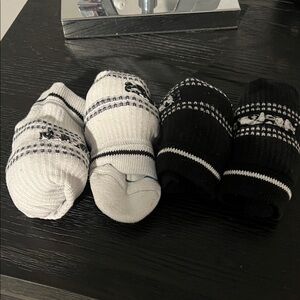 Stance Men's Low-Cut Athletic Socks - Black & White Crew Pack